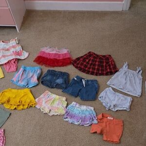 Size 18 Months Clothes Lot Shirts, Shorts, Skirts, Onsies And 1 Outfit